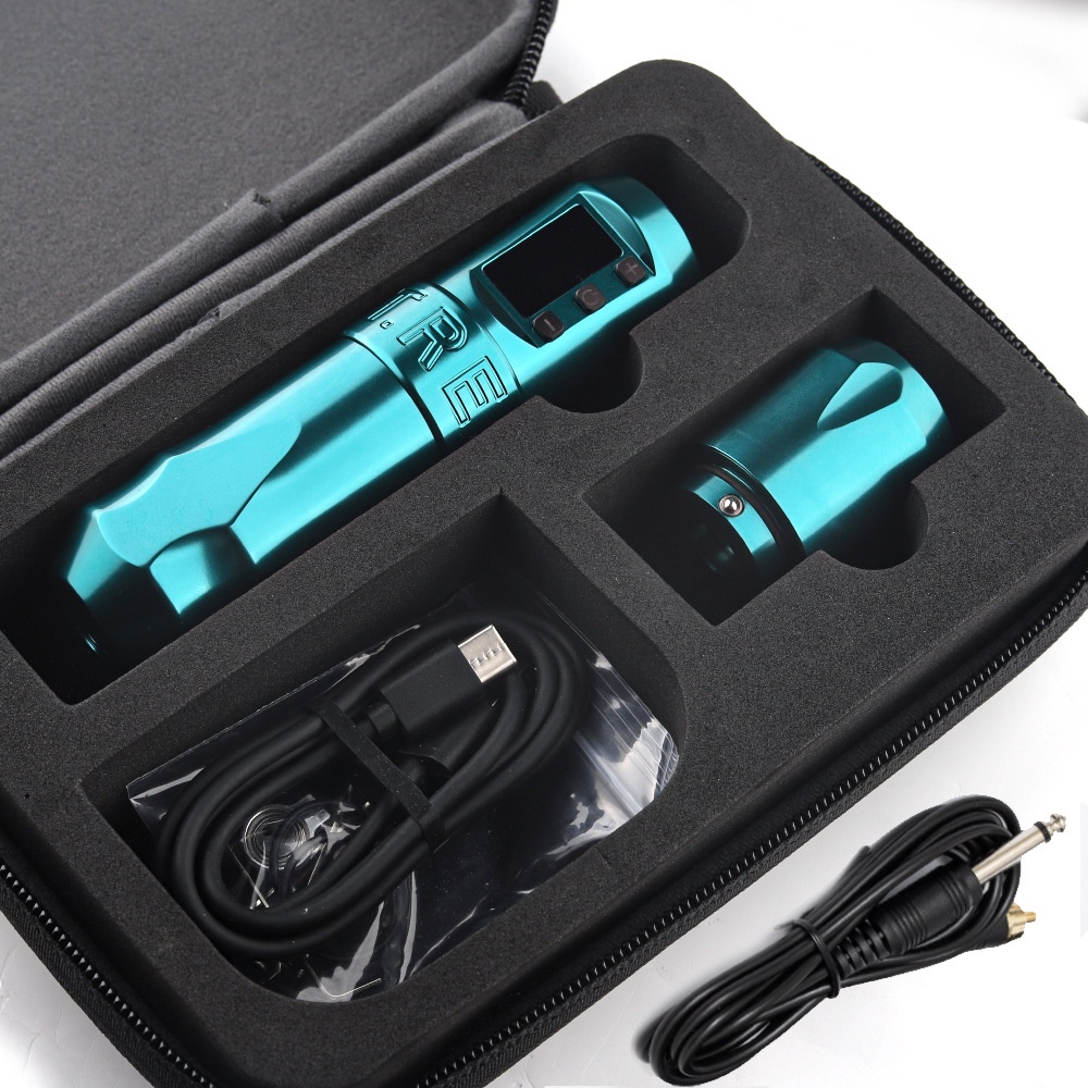 Máy xăm quay RCA Màn hình LCD chuyên nghiệp 2400mAh Pin Coreless Motor Bút không dây