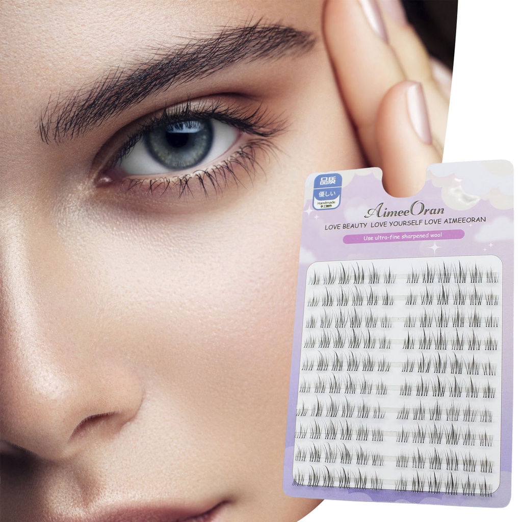 Lông mi giả Cotremyp 10 hàng dày và cong tự nhiên cho người bắt đầu