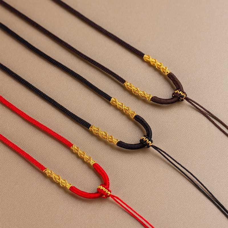 Dây Đeo Cổ Bằng Ngọc Bích Vàng Phong Cách Cổ Điển Đơn Giản Cho Nam Và Nữ