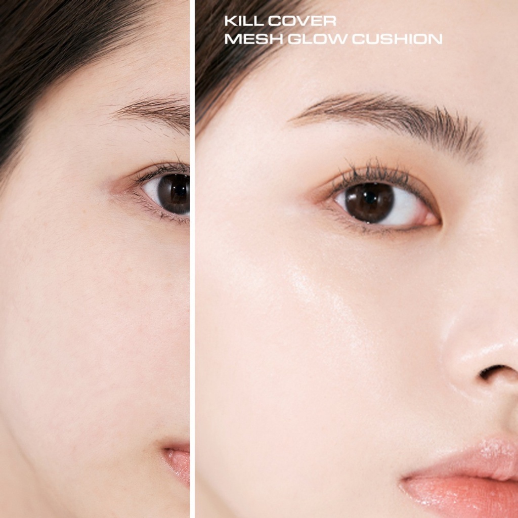 Phấn Nước Căng Mướt Da Clio Kill Cover Mesh Glow Cushion SPF50+, PA++++ 15g (tặng kèm lõi)