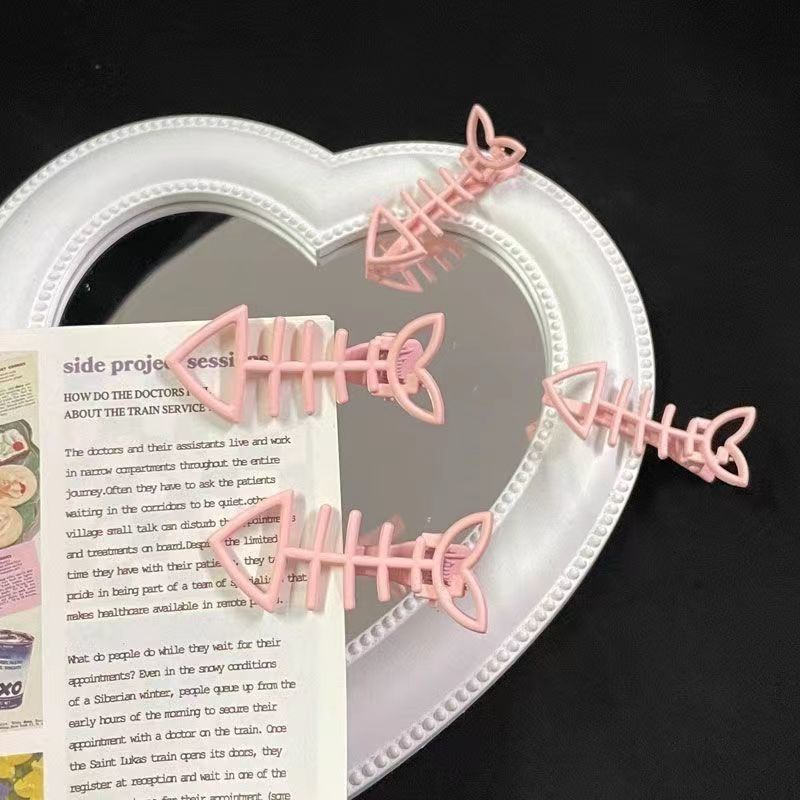 Kẹp Tóc Hình Xương Cá Màu Sắc Ngọt Ngào Dễ Thương