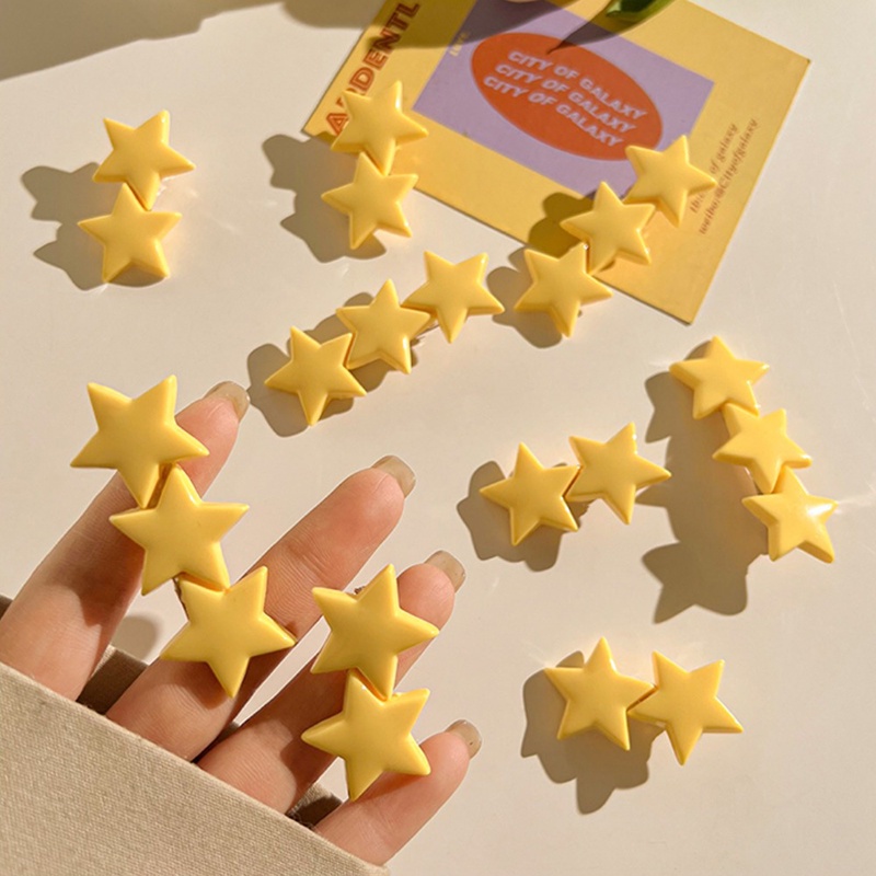 Kẹp Tóc Hình Ngôi Sao Màu Vàng Dễ Thương Phong Cách Hàn Quốc Cho Nữ Sinh Trung Học