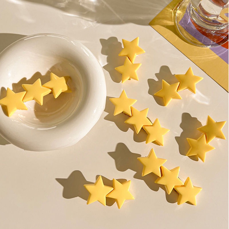 Kẹp Tóc Hình Ngôi Sao Màu Vàng Dễ Thương Phong Cách Hàn Quốc Cho Nữ Sinh Trung Học