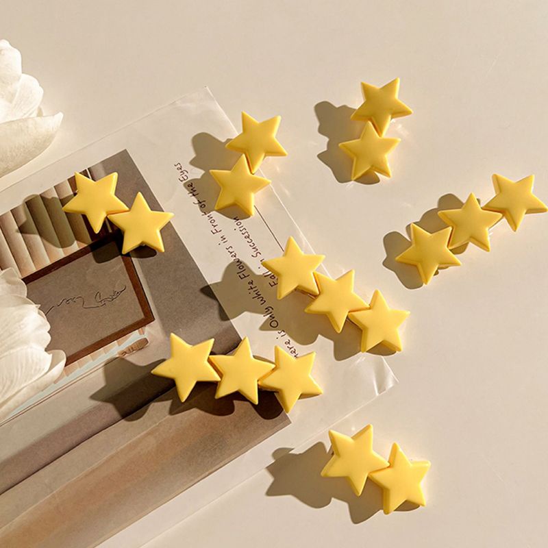 Kẹp Tóc Hình Ngôi Sao Màu Vàng Dễ Thương Phong Cách Hàn Quốc Cho Nữ Sinh Trung Học