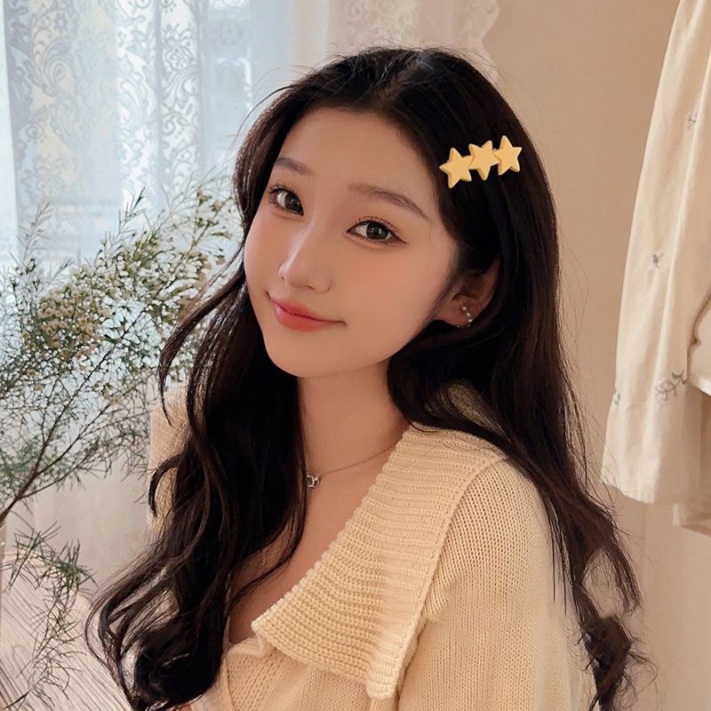 Kẹp Tóc Hình Ngôi Sao Màu Vàng Dễ Thương Phong Cách Hàn Quốc Cho Nữ Sinh Trung Học