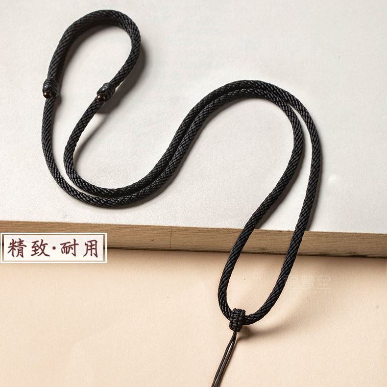 Vòng cổ Mặt Đá Ngọc Bích Màu Đen Thời Trang Cao Cấp Cho Nam Và Nữ