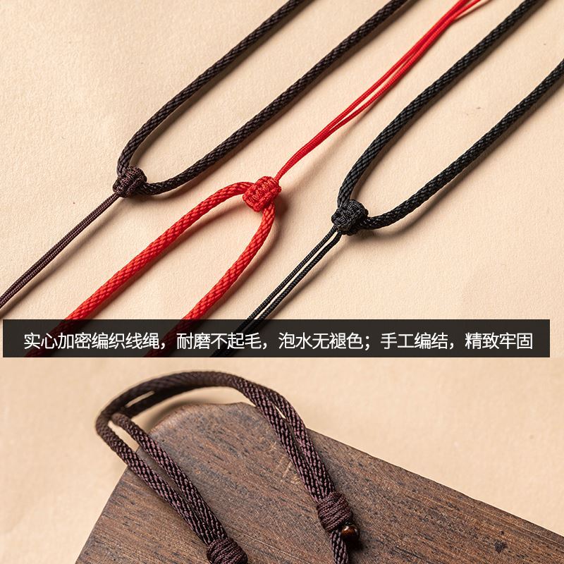 Vòng cổ Mặt Đá Ngọc Bích Màu Đen Thời Trang Cao Cấp Cho Nam Và Nữ