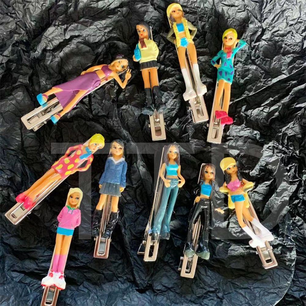 Kẹp Tóc Phong Cách Harajuku Cổ Điển y2k Kèm Phụ Kiện 90s