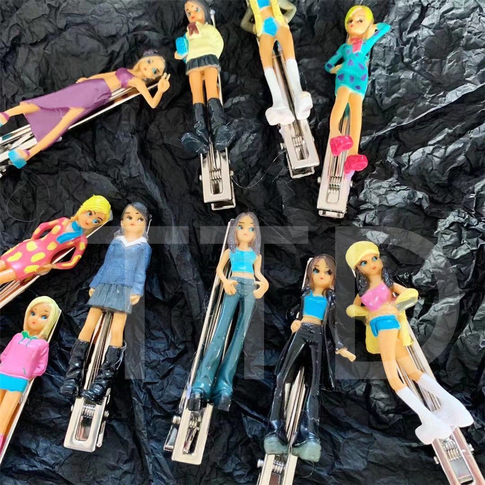 Kẹp Tóc Phong Cách Harajuku Cổ Điển y2k Kèm Phụ Kiện 90s