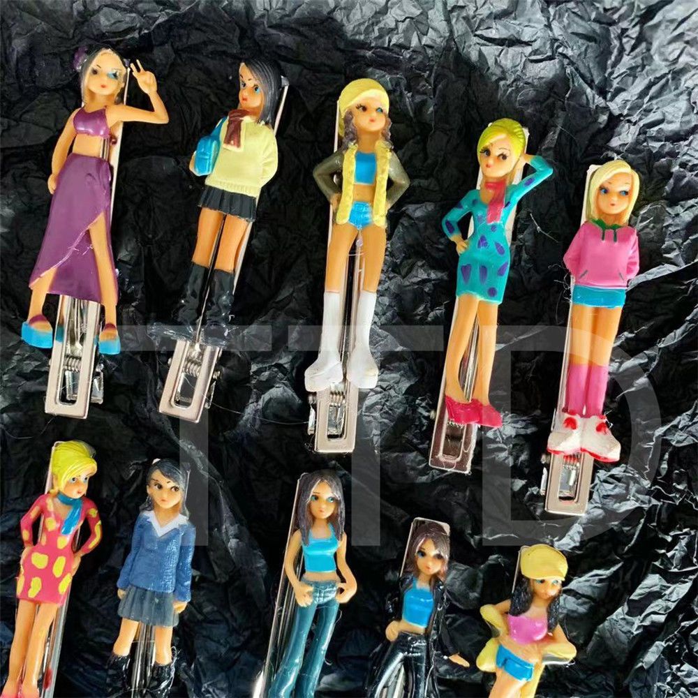 Kẹp Tóc Phong Cách Harajuku Cổ Điển y2k Kèm Phụ Kiện 90s