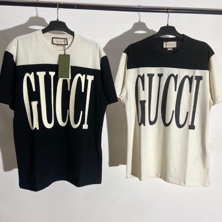 Áo thun Gucci phối màu nam nữ cao cấp Áo thun GC nam nữ mới nhất hottrend