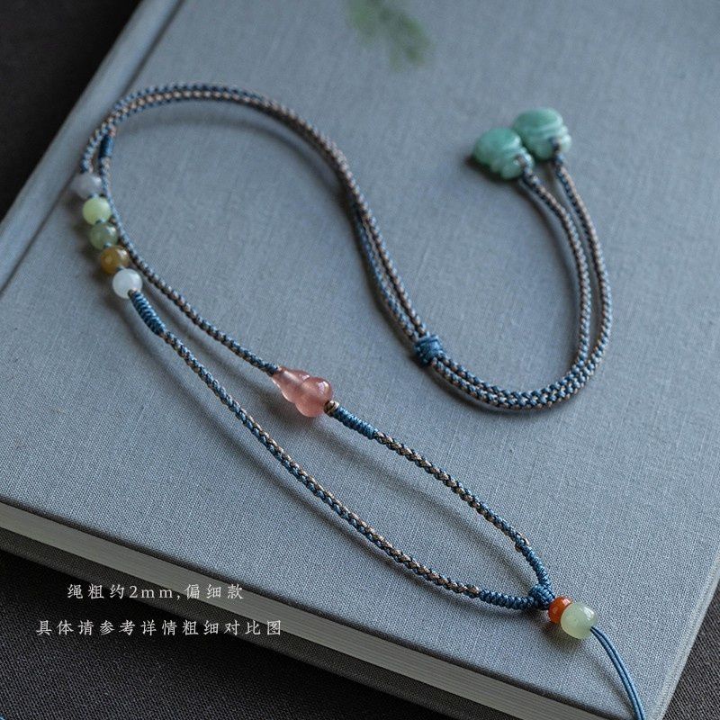 Mặt Vòng cổ Bằng Đá Ngọc Bích Đỏ Tự Nhiên Dễ Phối Đồ Thời Trang Cho Nam Và Nữ