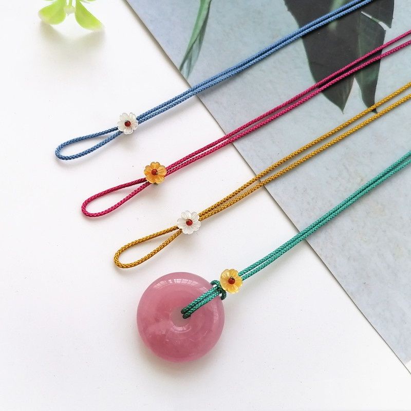 Dây Đeo Cổ An Toàn Mặt Đá Ngọc Bích Màu Vàng Cho Người Lớn Và Trẻ Em