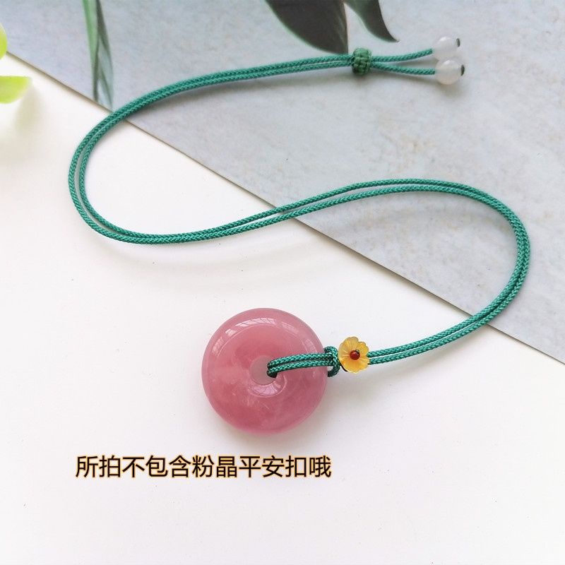 Dây Đeo Cổ An Toàn Mặt Đá Ngọc Bích Màu Vàng Cho Người Lớn Và Trẻ Em