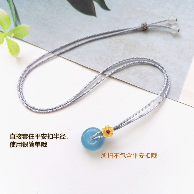 Dây Đeo Cổ An Toàn Mặt Đá Ngọc Bích Màu Vàng Cho Người Lớn Và Trẻ Em