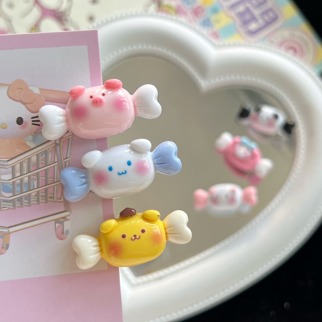 Kẹp Tóc Mini Họa Tiết Hoạt Hình Trái Tim Sanrio Nhật Bản Dễ Thương Cho Bé Gái