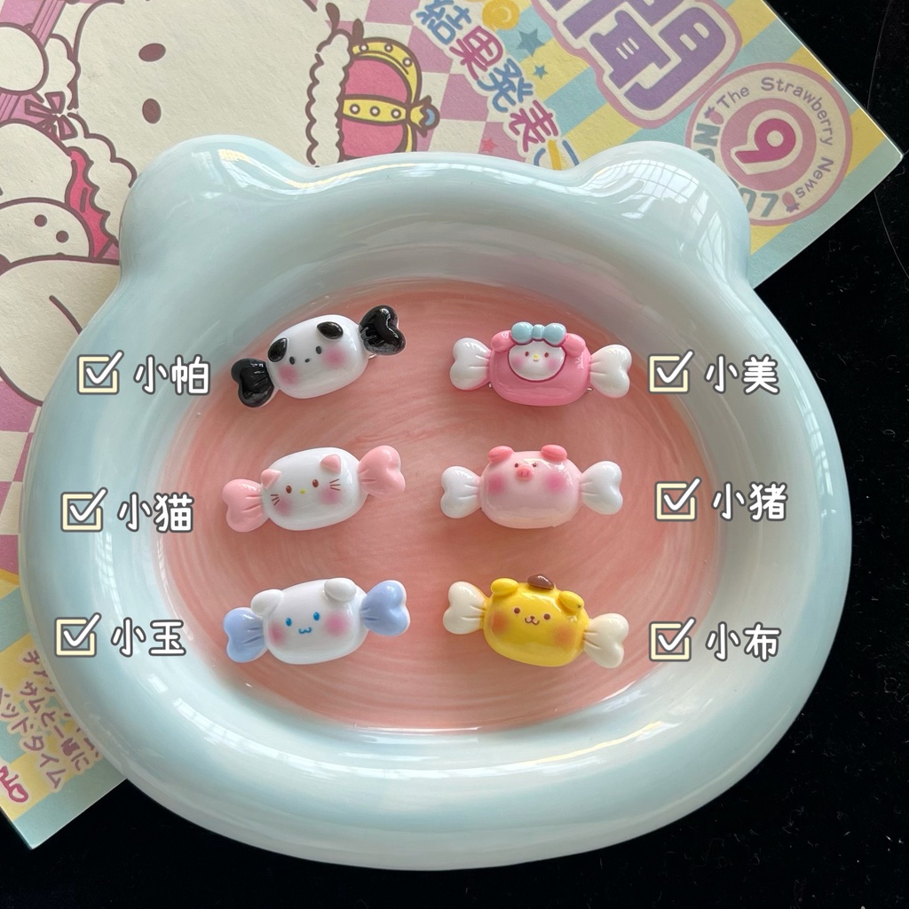 Kẹp Tóc Mini Họa Tiết Hoạt Hình Trái Tim Sanrio Nhật Bản Dễ Thương Cho Bé Gái
