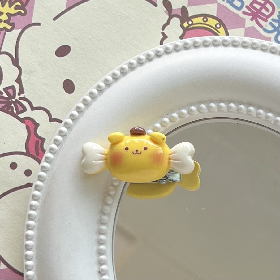 Kẹp Tóc Mini Họa Tiết Hoạt Hình Trái Tim Sanrio Nhật Bản Dễ Thương Cho Bé Gái