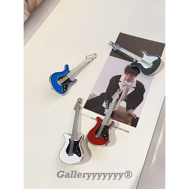 Kẹp Tóc Hình Đàn guitar Nhật Bản y2k Phong Cách punk rock Ngọt Ngào Cá Tính Cho Nữ acc