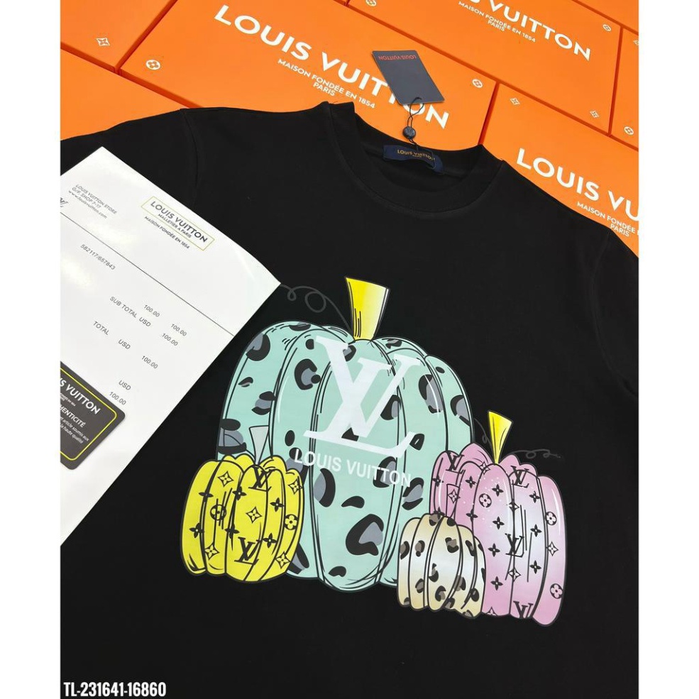 Áo thun LV Áo Louis Vuiton in họa tiết Trái Bí MS02 Vải Cotton 100%