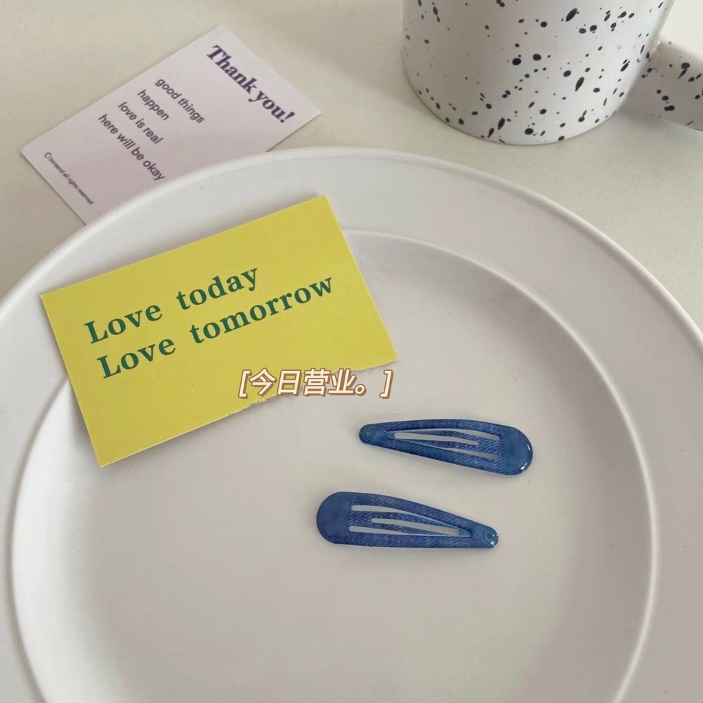 Xiaohongshu Kẹp Tóc Nhỏ Họa Tiết Kẻ Sọc Màu Hồng Ngọt Ngào Phong Cách ins