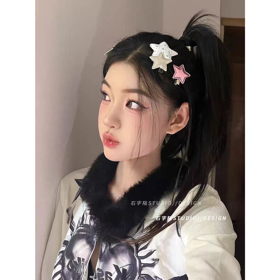 Kẹp Tóc y2k Hình Ngôi Sao Năm Cánh Dễ Thương Cho Bé Gái