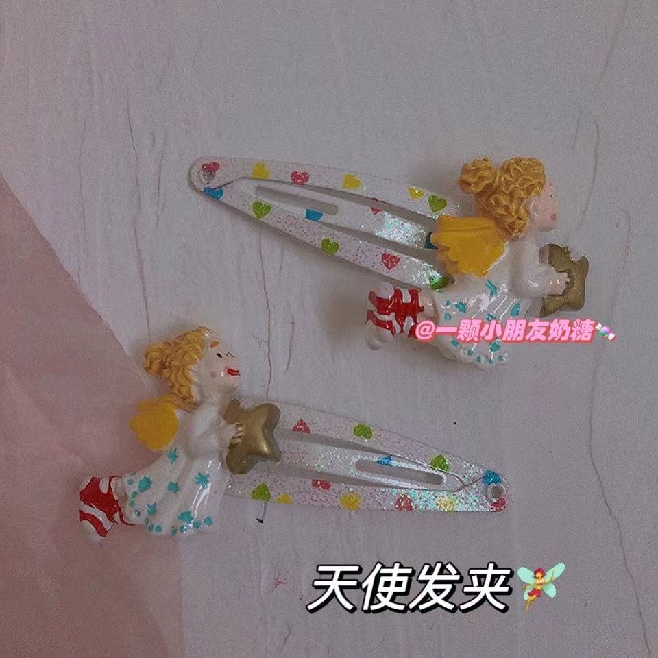 Kẹp Tóc Lấp Lánh Phong Cách Thiên Thần ins Millet y2k Cổ Điển Dễ Thương Cho Nữ