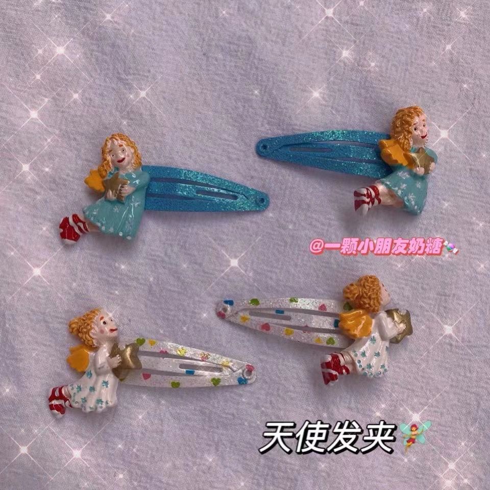 Kẹp Tóc Lấp Lánh Phong Cách Thiên Thần ins Millet y2k Cổ Điển Dễ Thương Cho Nữ