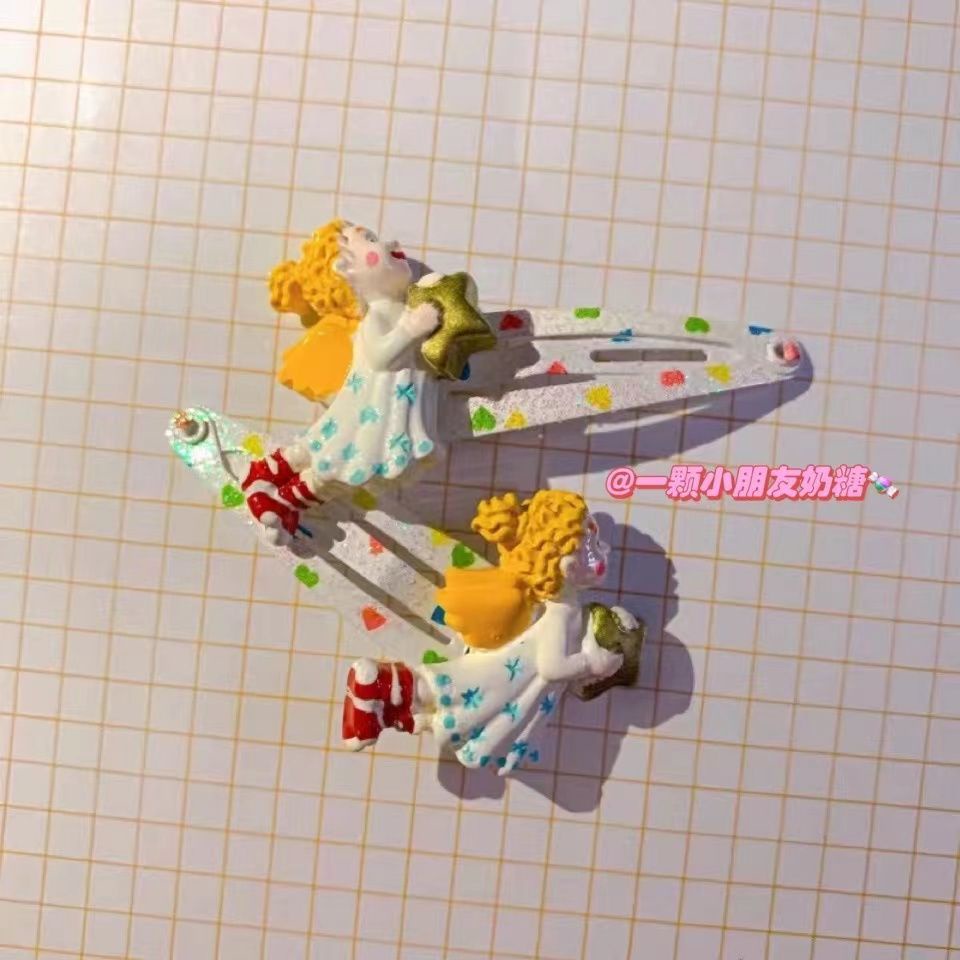 Kẹp Tóc Lấp Lánh Phong Cách Thiên Thần ins Millet y2k Cổ Điển Dễ Thương Cho Nữ