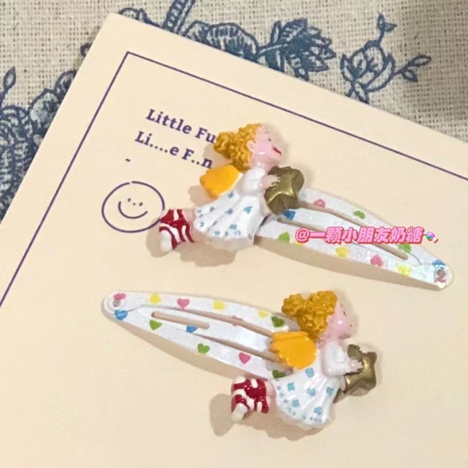 Kẹp Tóc Lấp Lánh Phong Cách Thiên Thần ins Millet y2k Cổ Điển Dễ Thương Cho Nữ
