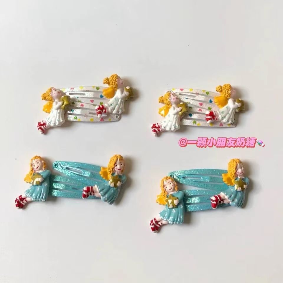 Kẹp Tóc Lấp Lánh Phong Cách Thiên Thần ins Millet y2k Cổ Điển Dễ Thương Cho Nữ