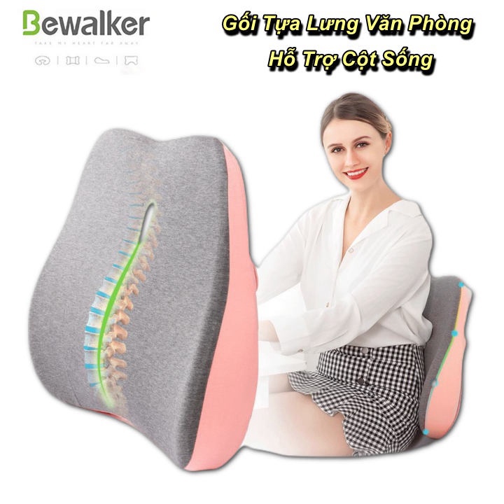 Euro Home - Gối Lưng Văn Phòng Green S-Base Hỗ Trợ Cột Sống