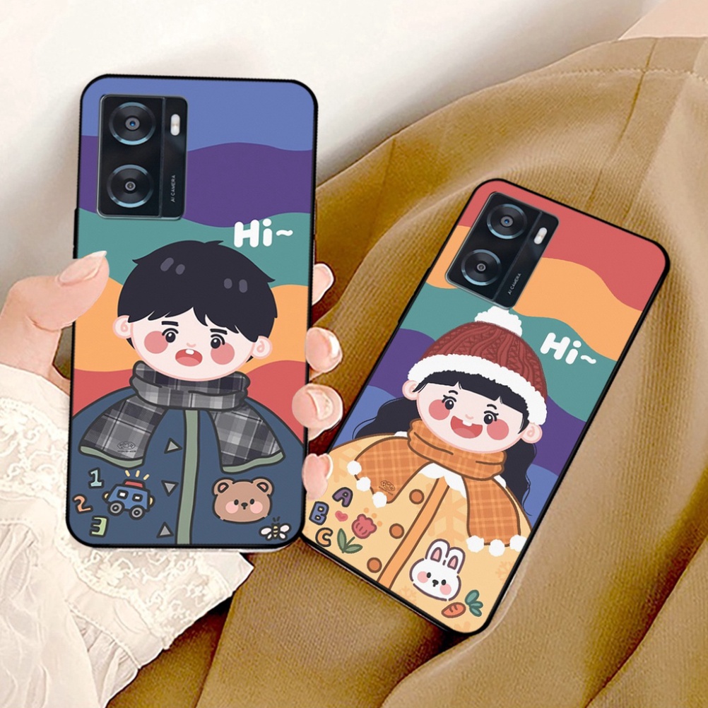 Ốp lưng Oppo A56 /  A57 2022 / A77s / A77 / A94 / A95 / A96 in hình cặp đôi couple đáng yêu dễ thương mẫu mới 2023