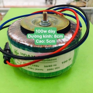 Biến áp xuyến 100w 220v-100v loại dày