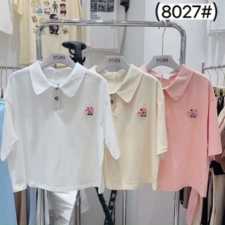 Áo Polo lửng chuột mickey nơ nổi siêu cute qc