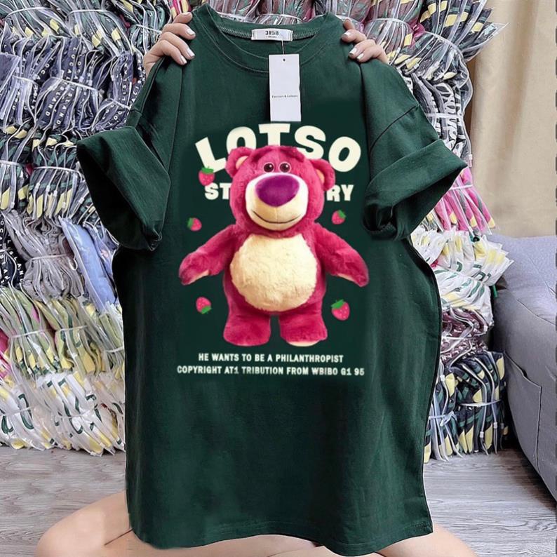 Áo phông 3158 Gấu Dâu Lotso Form Rộng Nam Nữ Unisex GD9
