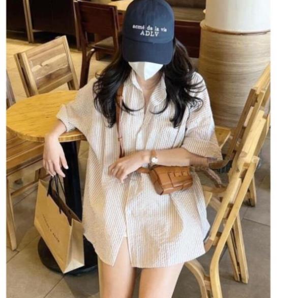 Áo sơ mi dài tay oversize vải xốp mềm mịn thời trang hothit SM4