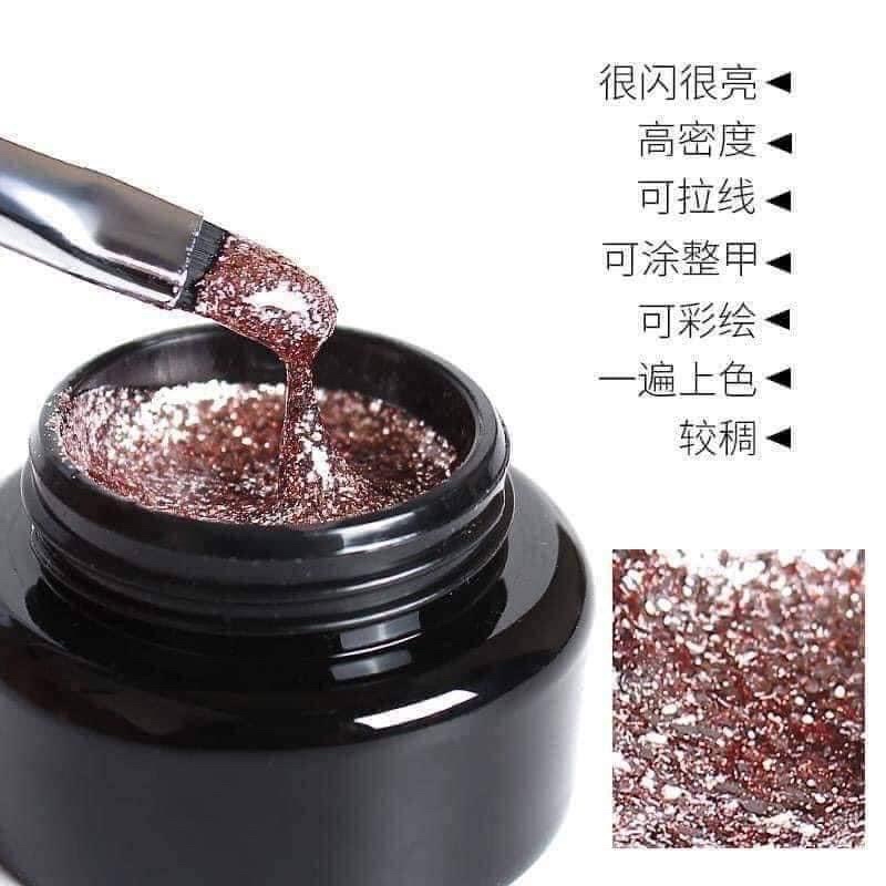 Gel nhũ huaxi siêu sáng, gel nhũ vẽ viền móng