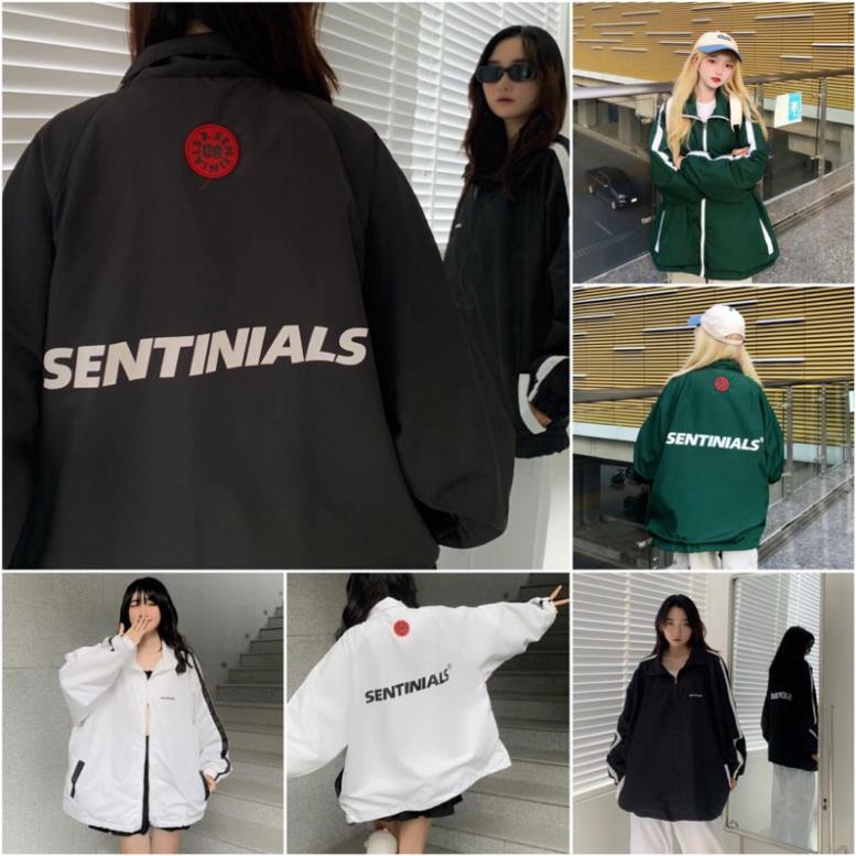 Áo khoác dù nam nữ 2 lớp SENTINIALS xanh lá (size L/XL)