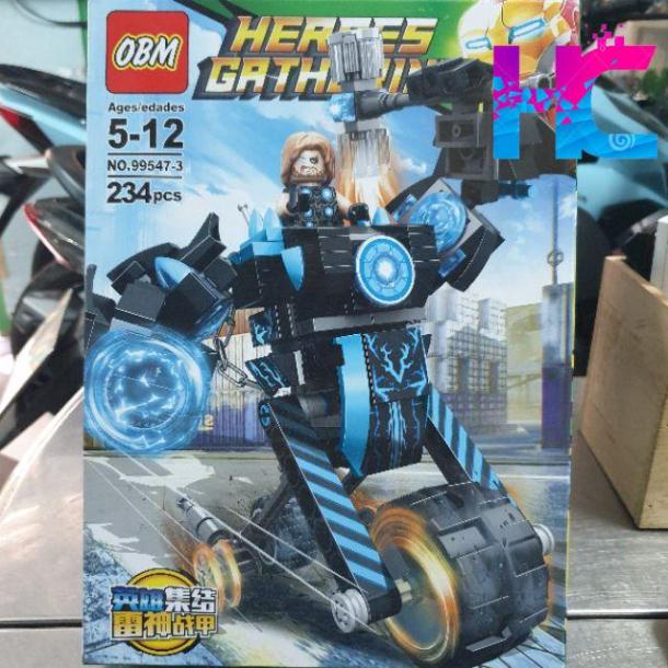 Lego OBM siêu anh hùng người nhện người sắt thần sấm khổng lồ xanh - hang_chuan