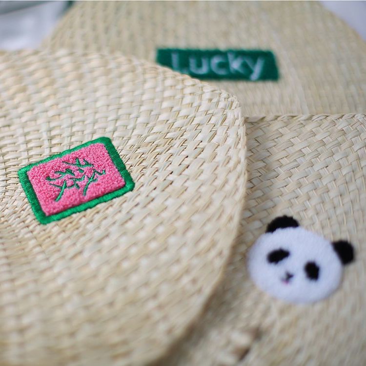 Xiaoxiangfeng Pufan Quạt Tròn Thêu Tay Thời Trang Cổ Điển Mùa Hè Dành Cho Trẻ Em h