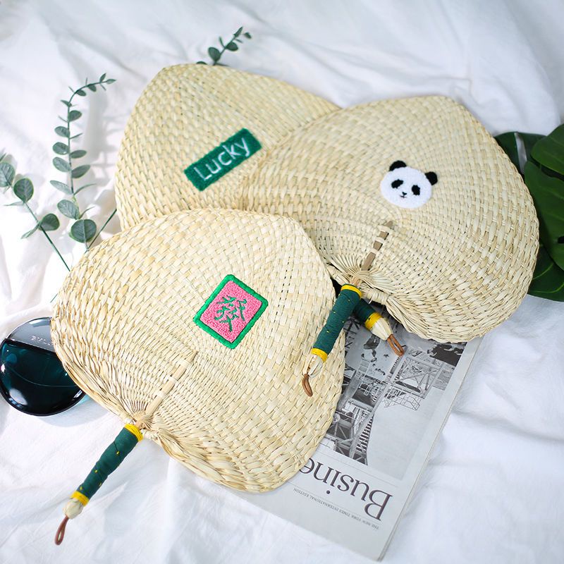 Xiaoxiangfeng Pufan Quạt Tròn Thêu Tay Thời Trang Cổ Điển Mùa Hè Dành Cho Trẻ Em h