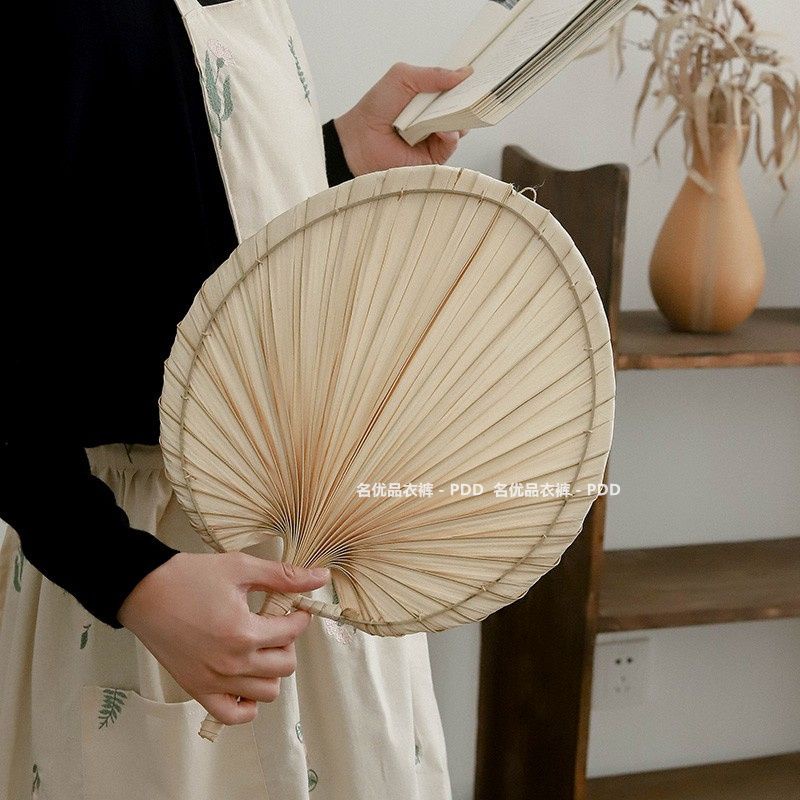 Xiaoxiangfeng Pufan Quạt Dệt Tay Phong Cách Retro Chống Muỗi Hình Quả Chuối Thủ Công