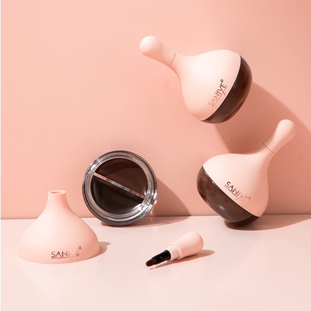 Gel Kẻ Mày SANIYE 2 Trong 1 Chống Thấm Nước Lâu Trôi Kèm Cọ 6g M348