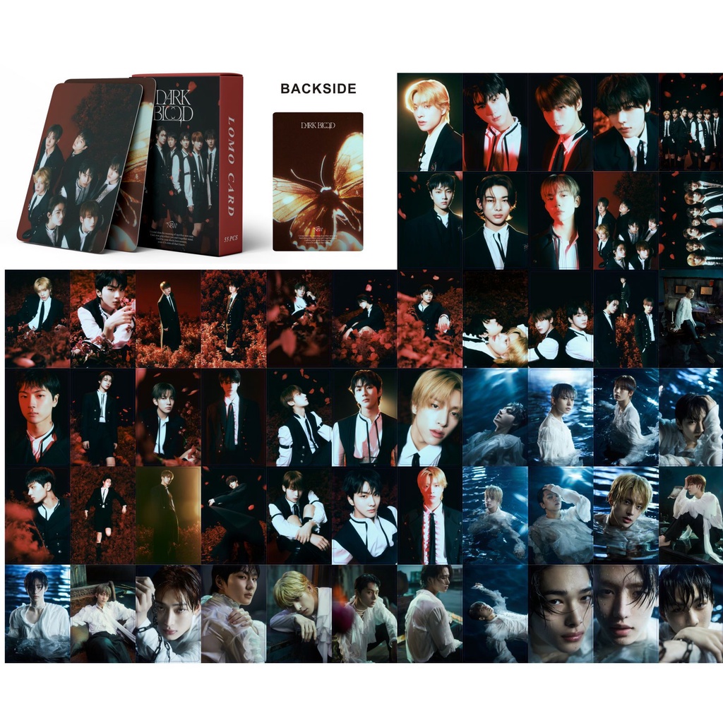 Linxx enhypen nhật bản ký ức hy sinh thứ 3: step dark blood album lomo card kpop photocard postcards series