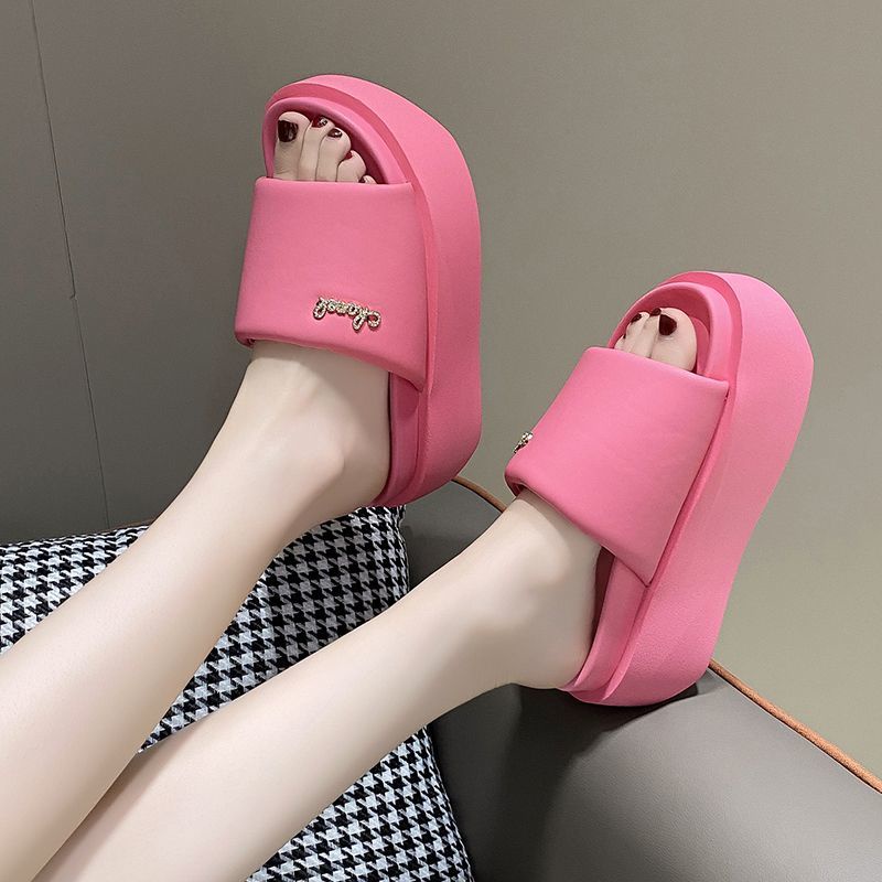 Hàng Châu Âu Dép Đế Dày Phẳng Cao 8cm Mùa Hè 2023 Phong Cách Mới Cho Nữ