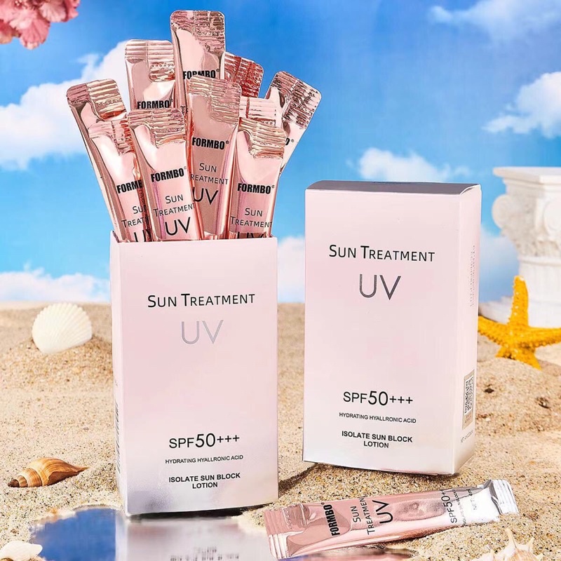 Hộp 20 Gói Kem Chống Nắng Da Mặt Suntreatment Siêu Tiện Lợi, Chống Nắng, Dưỡng Trắng, Cấp Ẩm Cho Da, Nâng Tone Siêu Đẹp