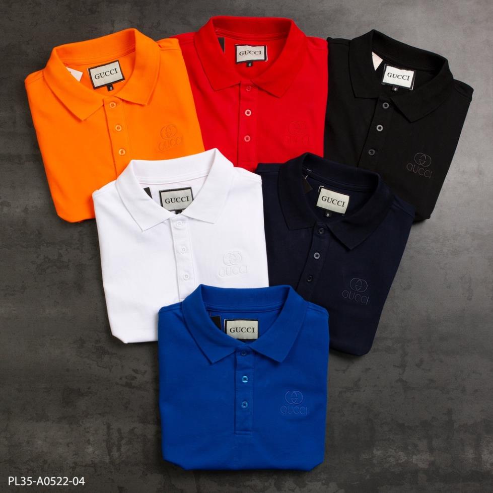 SPM11 Áo Polo nam G.U.C.C.I THÊU ĐỒNG MÀU (PL35) Cá sấu cotton 4 chiều - Áo nam VNXK