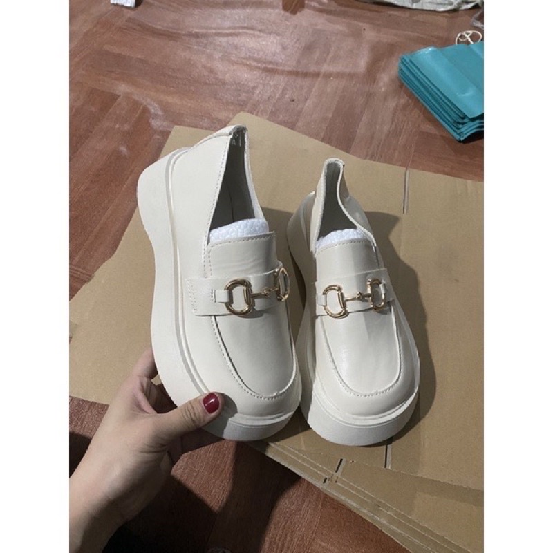 Giày đế đốc oxford nữ mũi tròn phong cách Hàn Quốc dành cho nữ đế cao 5cm da mềm GD022