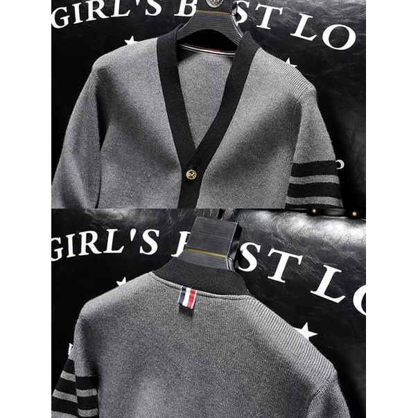 Áo khoác Cardigan, áo khoác Cardigan ThomBr Unisex THIẾT KẾ Luxury trẻ trung Cúc / Khuy nổi bật Hot Hit 2023